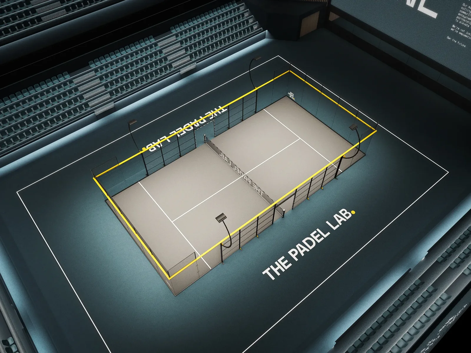 The Padel Lab VX360 super panoramic court design