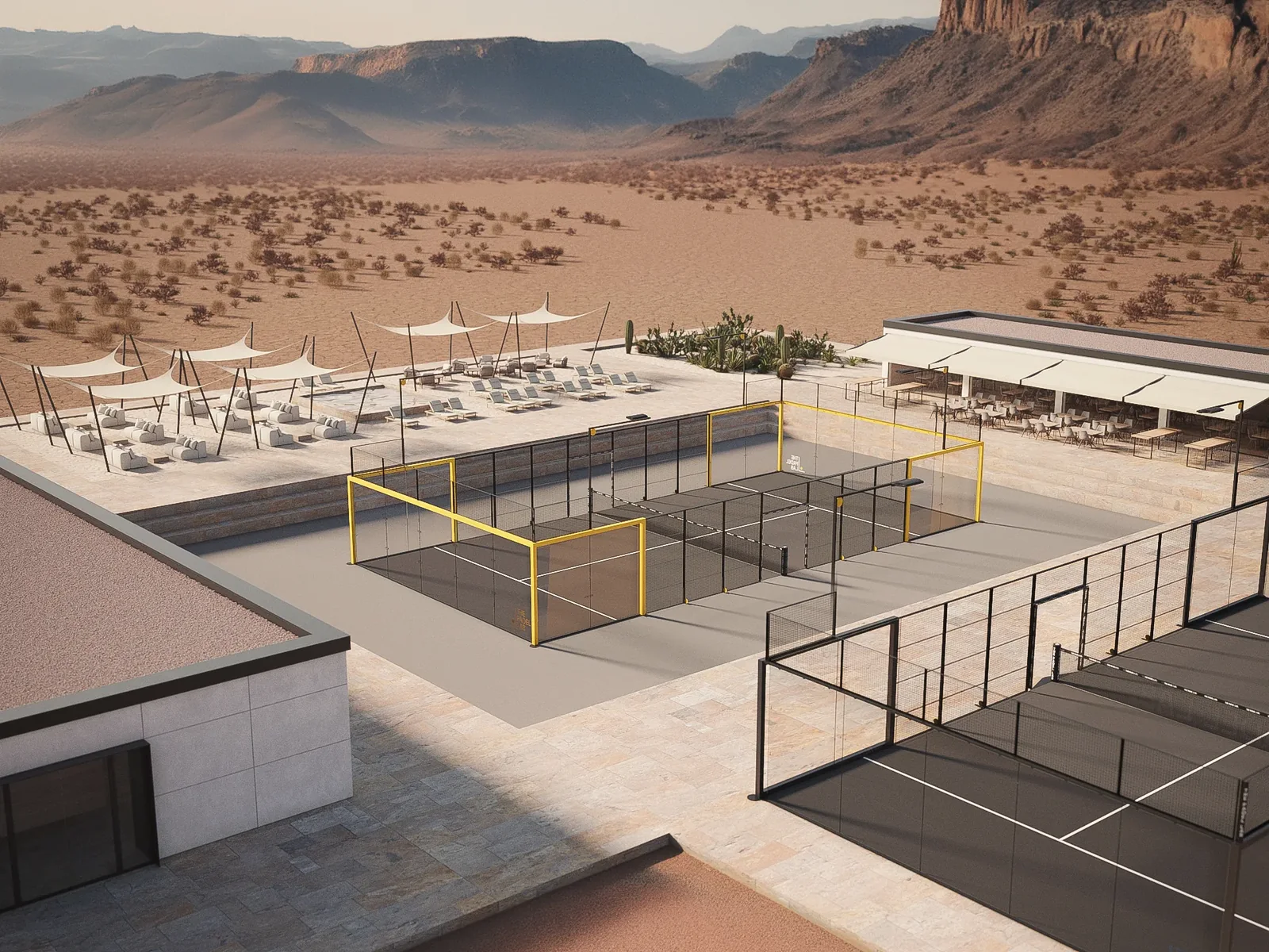 The Padel Lab SX1 panoramic court concept