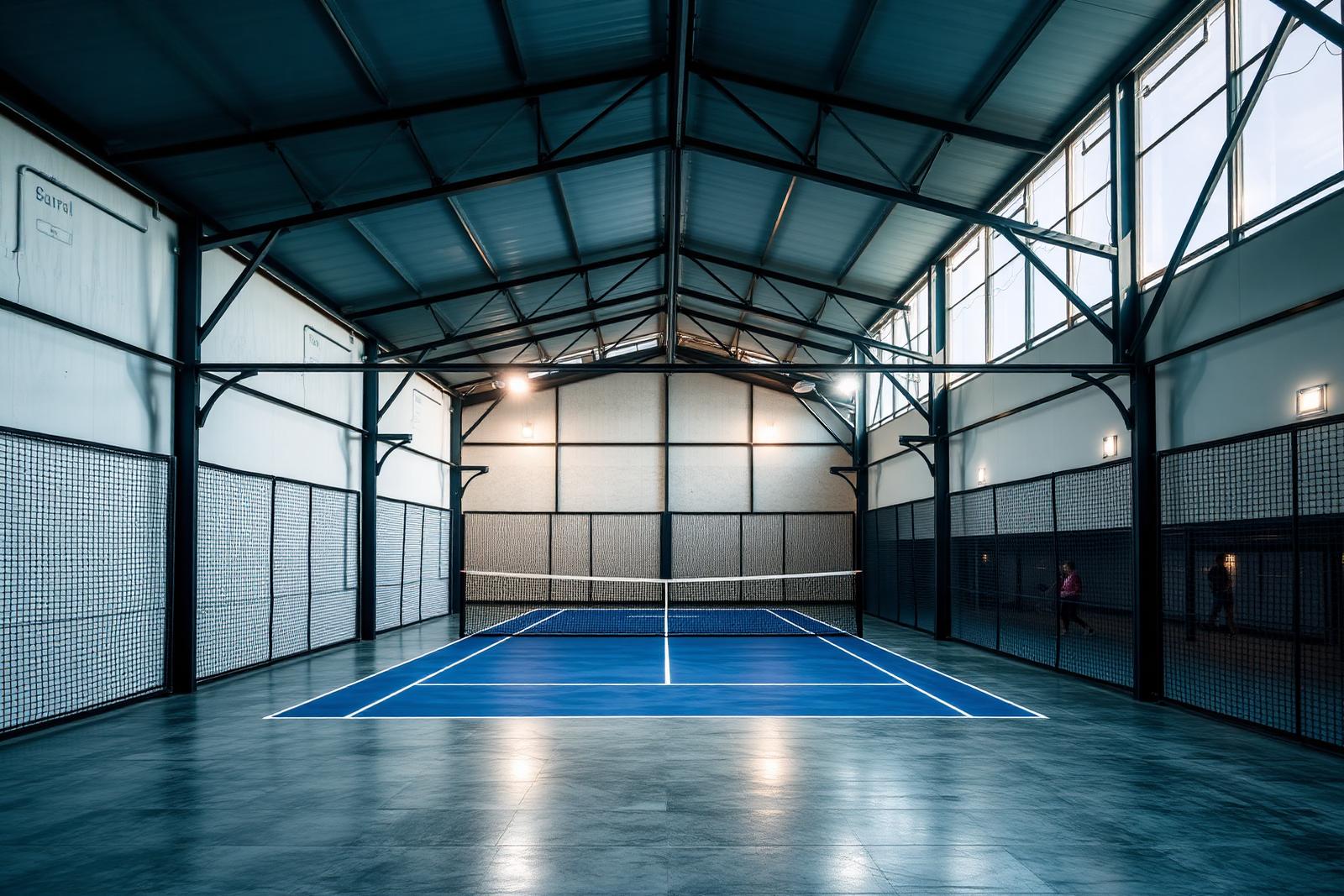 Indoor padel court interior